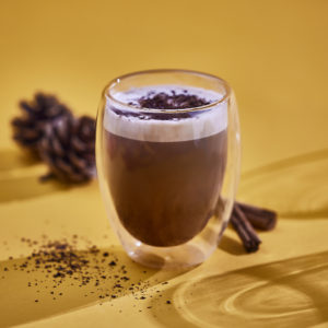 glass of chai hot chocolate