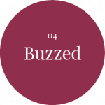 Purple circle with text 04 Buzzed