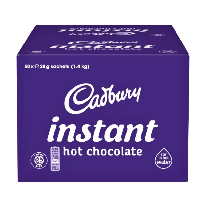 Cadbury Hot Chocolate Sachets (50 x 28g)