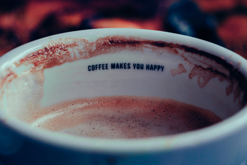 happiness is hot coffee 