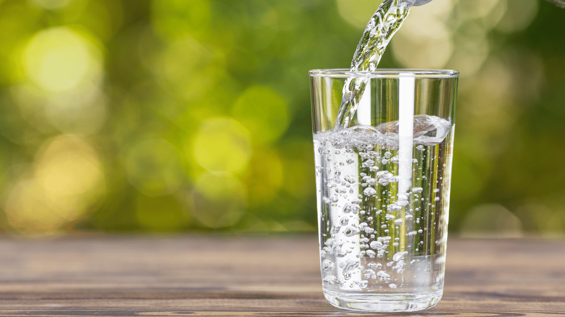 glass of water in sunshine