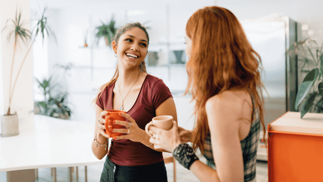 women drinking coffee