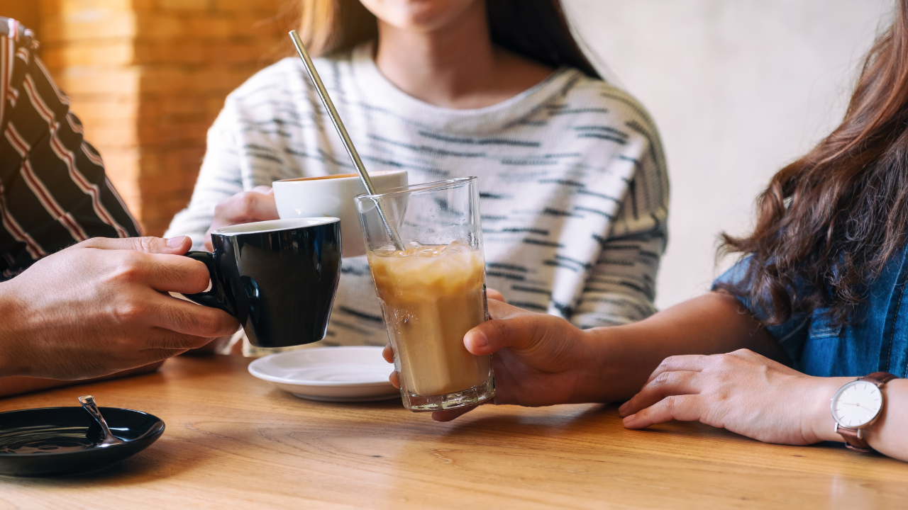 people drinking coffee