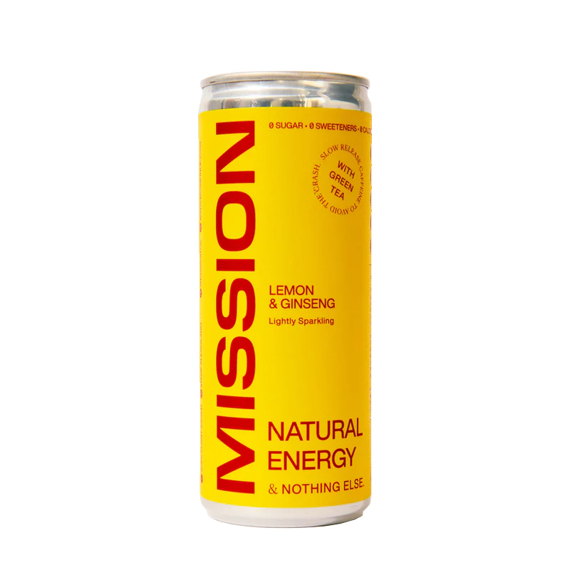 Mission Natural Energy 12 Cans - Lemon