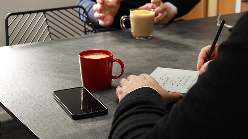 Coffee on a table